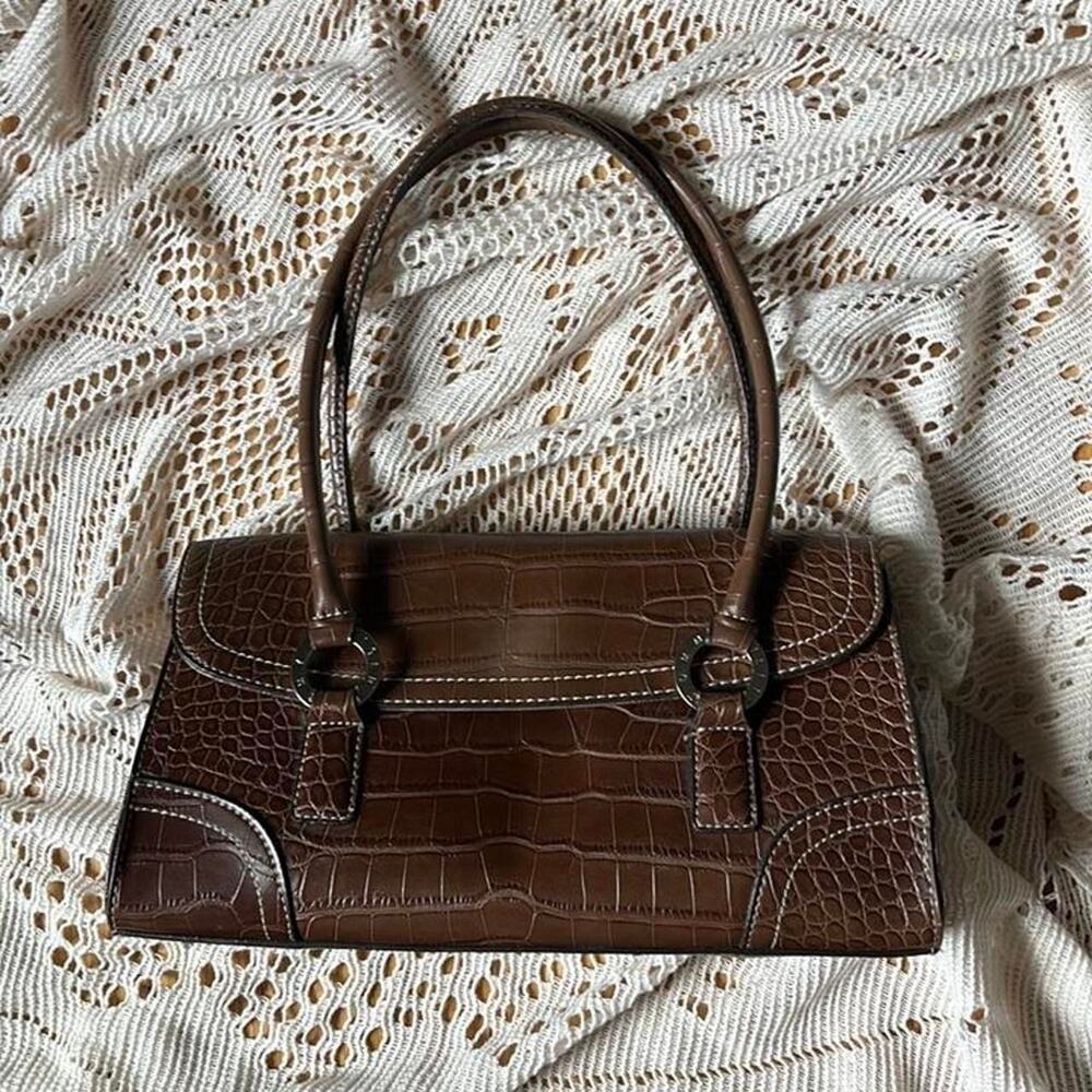 Vintage Tommy Hilfiger  Brown Leather Bag